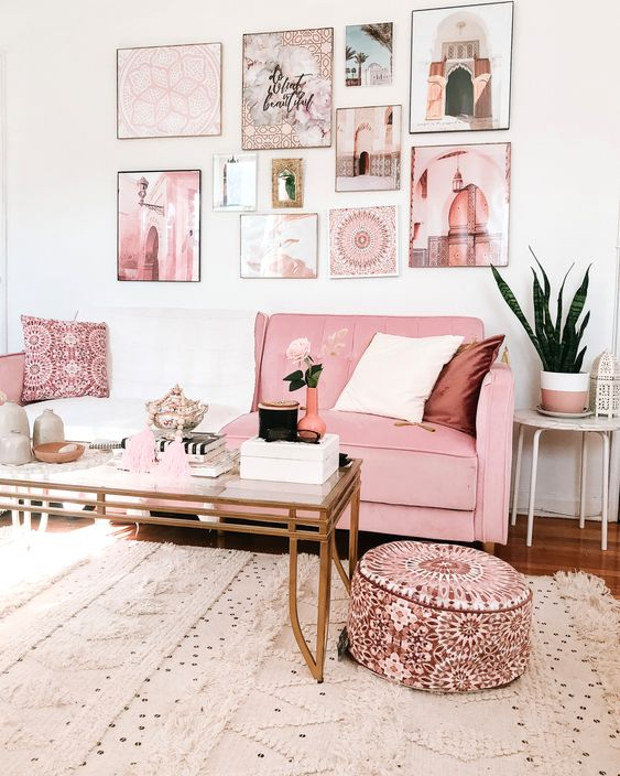 Sáng tạo phòng khách màu hồng cho chủ nhân yêu sự ngọt ngào - 2BDS ...