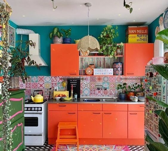 Color Block – “luồng gió mới” cho không gian bếp đẹp ngập tràn sắc màu